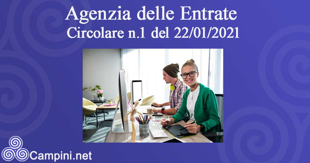 Agenzia delle Entrate Circolare n. 1 del 22/01/2021
