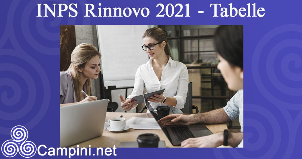 INPS Rinnovo 2021 - Tabelle