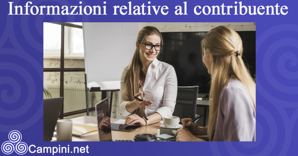 Informazioni relative al contribuente 730/2021