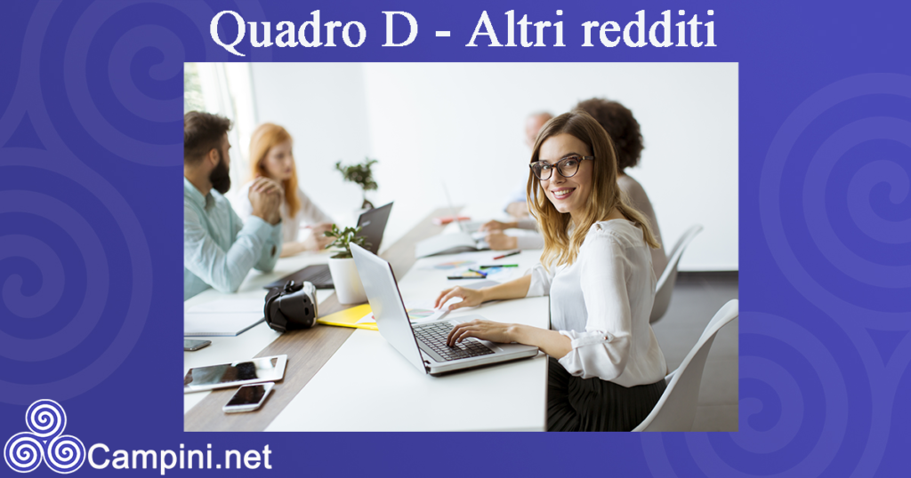 Quadro D - Altri redditi